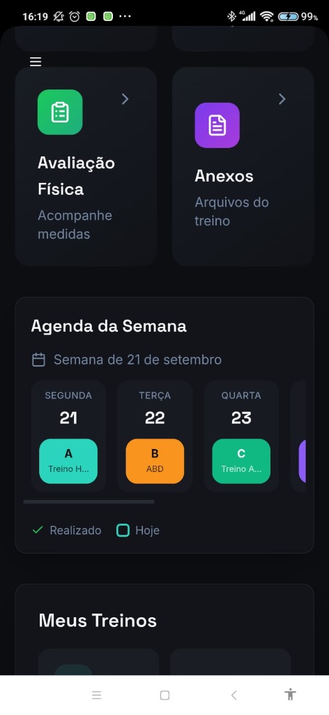 Execução & Séries Feitas - Agenda da Semana